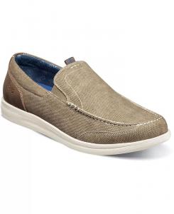 Мужские туфли Brewski Canvas Venetian Moc Toe Nunn Bush, коричневый/бежевый