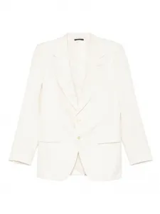 Костюм с однобортным пиджаком Tom Ford, белый