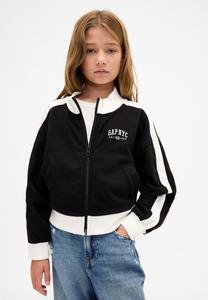 Толстовка GAP KIDS NYC VINTAGESOFT LOGO TRACK JACKET, True Black/Black