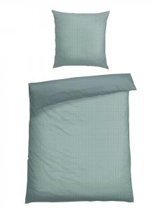 Schiesser Изящный фланелевый комплект постельного белья "Люси" зеленого цвета