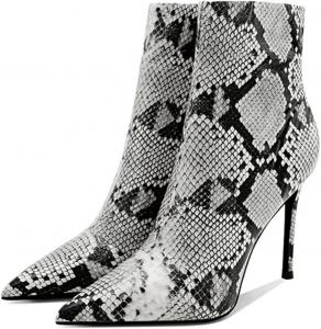 Женские модные ботильоны FSJ с леопардовым принтом, водонепроницаемые, с заостренным носком и каблуком, ботинки по щиколотку на шпильке, с удобной боковой молнией, сексуальные туфли для платья на высоком каблуке, размер 4-15 US