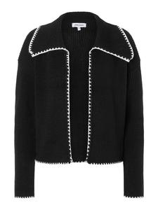 More & More Мягкий ребристый кардиган с контрастной черной отделкой