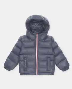 Детский пуховик с капюшоном синего цвета Martín Aranda