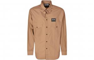 VERSACE JEANS COUTURE Мужская рубашка цвета хаки