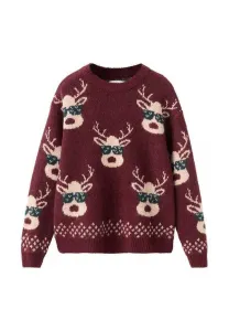 Детский подростковый джемпер Mango Kids, Bordeaux