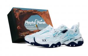 Женские низкие повседневные туфли Li Ning Brown Sugar, цвет «Морская соль, ледяной синий»