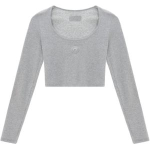 Лонгслив с лунным логотипом Marine Serre, серый