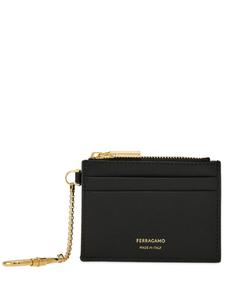 Кожаный держатель карт Ferragamo, черный
