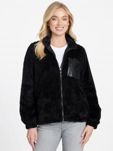 Толстовка с застежкой-молнией "Фатима Тедди" Guess Factory, черный