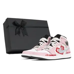 Jordan Air 1 устойчивые к истиранию кроссовки Mid Top Vintage баскетбольные Unisex Pink