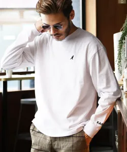 Футболка с длинными рукавами и увеличенным логотипом KANGOL из плотного хлопка (весна/лето 2016)