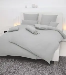 Чехол на подушку Janine "PIANO0125 77 Kiss. 80х80", (2 шт.), на молнии 15х40 см, серый