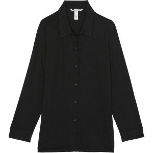 Victoria's Secret Топ Luxe Crème Knit Button Up Shirt / BLACK Knitwear Women's Black