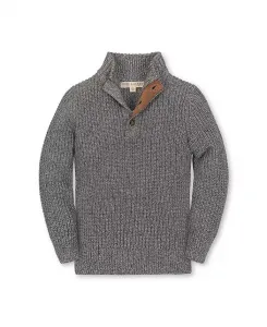 Кардиган с воротником-стойкой из органического материала для мальчиков Hope & Henry, серый