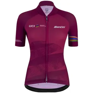 Джерси Santini UCI World Tour ECO short sleeve, фиолетовый