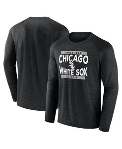 Мужская черная футболка с длинным рукавом с логотипом Chicago White Sox Heroic Play реглан Fanatics, черный