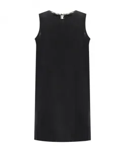 Мини-Платье Люси из черного хлопково-льняного материала. Barbour, черный