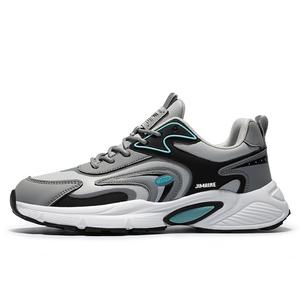 King Jinmai Скользоустойчивые мужские кэжуал кеды низкие черно-серые, цвет Black Gray