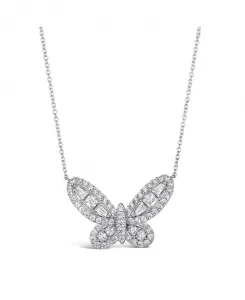Милое ожерелье в виде бабочки Anna Zuckerman, platinum