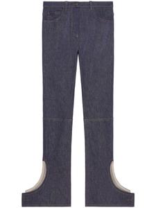 Courrèges прямые джинсы с вышитым логотипом, серый