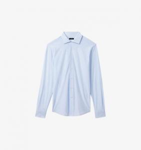 Полосатая рубашка с длинными рукавами из хлопковой смеси Reiss, синий