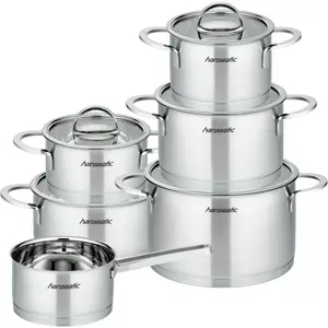 Набор кастрюль Hanseatic из нержавеющей стали, 11 предметов