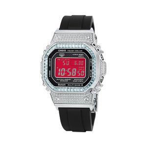 Часы Casio G-Shock Full Metal GMW-B5000 Series, смола, арт. GMW-B5000D-1, черный/светло-синий