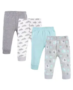 Брюки для мальчиков Baby Boys Cotton Pants 4pk Solid, 3-6 месяцев Luvable Friends, синий
