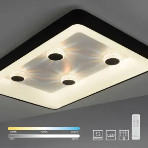 Потолочная светильник VERTIGO LED-панель, 1 шт., теплый белый - холодный белый Just Light, черный
