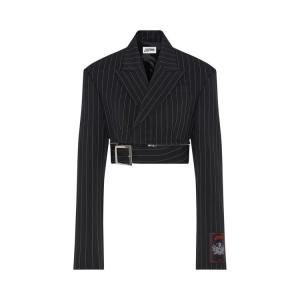 Куртка Jean Paul Gaultier Short Suit Jacket 'Black/White', черный