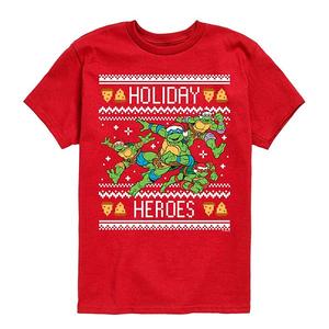 Футболка с принтом Teenage Mutant Ninja Turtles Holiday Heroes для мальчиков 8-20 Licensed Character, Red