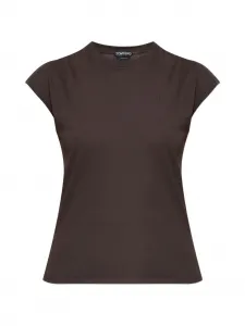 Футболка с вышитым логотипом TOM FORD, коричневый