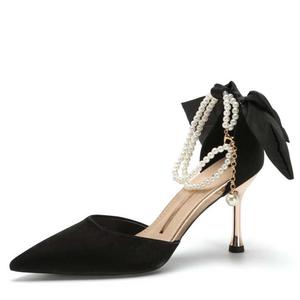 GOSO Стройные каблуки на шпильке 6,5 см женские черные, цвет Black