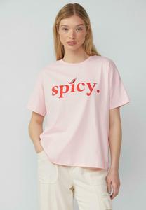 Футболка с принтом QS, светло-розовый