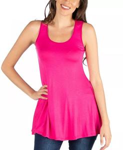 Женская туника без рукавов с круглым вырезом 24seven Comfort Apparel, розовый