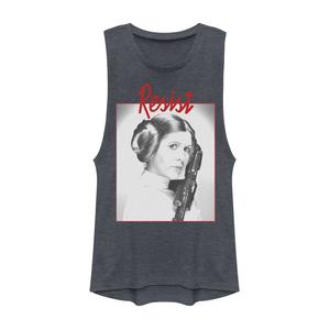 Футболка с изображением принцессы Леи и персонажа «Звездные войны» для юниоров Resist Muscle Tee Star Wars