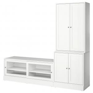 Комбинация для хранения телевизора HAVSTA IKEA, 241x47x212 см, белый