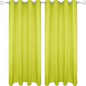 Штора на люверсах 140x245 см (ширина x длина) зеленого цвета, непрозрачная штора, штора на люверсах во многих вариациях. Bestgoodies