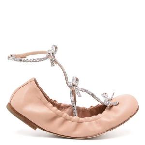 Рене Каовилла Катерина Балетки Rene' Caovilla, Skin Lamb/Crystal Strass