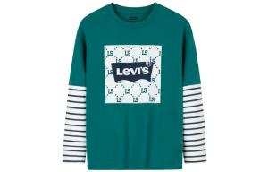 Левис Удобная Длинная Футболка Морская Волна Подростки Levis