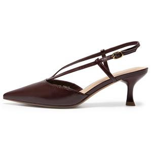 Женские туфли на тонком каблуке и высоком каблуке C°BANNER, Burgundy