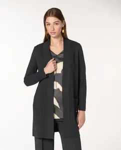 Женская куртка с круглым вырезом и длинными рукавами Naulover, черный