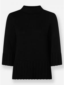 Свитер с рукавами 3/4 черного цвета Heine