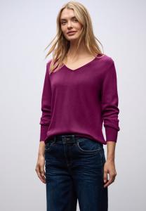 Джемпер Street One V-NECK, Pink/Dark Red