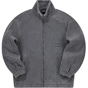 361° Пальто унисекс с бархатистой текстурой темно-серое