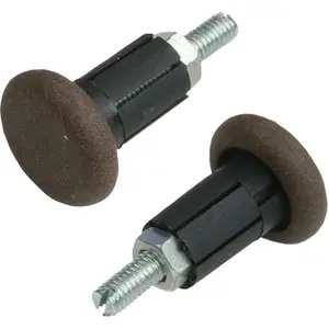 Наконечники карниза Liedeco "Наконечник, концевая кнопка, торцевая заглушка "Esperanca" для карнизов 16 мм", (2 шт.), наконечник, концевая кнопка, цвет rostbraun