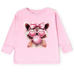 Футболка с длинным рукавом Valentine raccoon with bubblegum для малышей The Juniper Shop, Pink