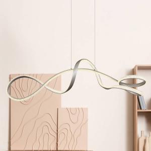 Светодиодный подвесной светильник Globo Lighting Swirl, акриловое стекло / железо - 1 лампа - серебро