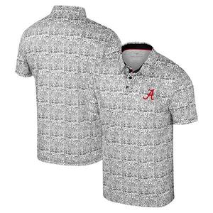 Мужская белая футболка Polo Alabama Crimson Tide Big & Tall It's Time! Allover Printed Colosseum