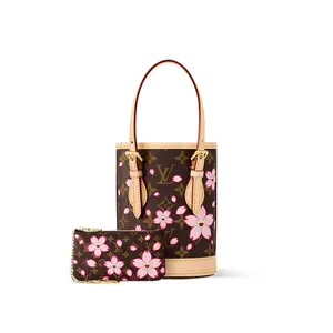 LOUIS VUITTON Сумка-ведро Такаси Мураками Нано Сакура Коричневый